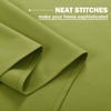 image:imageNICETOWN Kitchen Tiers Curtains for Small Window Bathroom 52 W x 30 L  Peacock Teal Blackout Thermal Insulated Grommet Curtains for Basement Short RV Camper 2 PanelsFresh Green