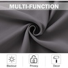 image:imageNICETOWN Kitchen Tiers Curtains for Small Window Bathroom 52 W x 30 L  Peacock Teal Blackout Thermal Insulated Grommet Curtains for Basement Short RV Camper 2 PanelsGrey