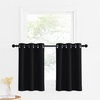 image:imageNICETOWN Kitchen Tiers Curtains for Small Window Bathroom 52 W x 30 L  Peacock Teal Blackout Thermal Insulated Grommet Curtains for Basement Short RV Camper 2 PanelsBlack