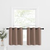 image:imageNICETOWN Kitchen Tiers Curtains for Small Window Bathroom 52 W x 30 L  Peacock Teal Blackout Thermal Insulated Grommet Curtains for Basement Short RV Camper 2 PanelsCappuccino