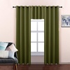 image:imageNICETOWN Kitchen Tiers Curtains for Small Window Bathroom 52 W x 30 L  Peacock Teal Blackout Thermal Insulated Grommet Curtains for Basement Short RV Camper 2 PanelsOlive Green