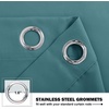 image:imageNICETOWN Kitchen Tiers Curtains for Small Window Bathroom 52 W x 30 L  Peacock Teal Blackout Thermal Insulated Grommet Curtains for Basement Short RV Camper 2 PanelsSea Teal