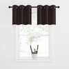 image:imageNICETOWN Kitchen Tiers Curtains for Small Window Bathroom 52 W x 30 L  Peacock Teal Blackout Thermal Insulated Grommet Curtains for Basement Short RV Camper 2 PanelsToffee Brown