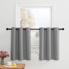 image:imageNICETOWN Kitchen Tiers Curtains for Small Window Bathroom 52 W x 30 L  Peacock Teal Blackout Thermal Insulated Grommet Curtains for Basement Short RV Camper 2 PanelsSilver Grey