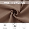 image:imageNICETOWN Kitchen Tiers Curtains for Small Window Bathroom 52 W x 30 L  Peacock Teal Blackout Thermal Insulated Grommet Curtains for Basement Short RV Camper 2 PanelsCappuccino