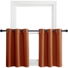 image:imageNICETOWN Kitchen Tiers Curtains for Small Window Bathroom 52 W x 30 L  Peacock Teal Blackout Thermal Insulated Grommet Curtains for Basement Short RV Camper 2 PanelsBurnt Orange
