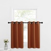 image:imageNICETOWN Kitchen Tiers Curtains for Small Window Bathroom 52 W x 30 L  Peacock Teal Blackout Thermal Insulated Grommet Curtains for Basement Short RV Camper 2 PanelsBurnt Orange