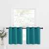 image:imageNICETOWN Kitchen Tiers Curtains for Small Window Bathroom 52 W x 30 L  Peacock Teal Blackout Thermal Insulated Grommet Curtains for Basement Short RV Camper 2 PanelsPeacock Teal