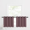image:imageNICETOWN Kitchen Tiers Curtains for Small Window Bathroom 52 W x 30 L  Peacock Teal Blackout Thermal Insulated Grommet Curtains for Basement Short RV Camper 2 PanelsDry Rose