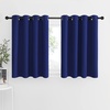 image:imageNICETOWN Kitchen Tiers Curtains for Small Window Bathroom 52 W x 30 L  Peacock Teal Blackout Thermal Insulated Grommet Curtains for Basement Short RV Camper 2 PanelsNavy Blue