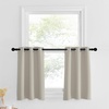 image:imageNICETOWN Kitchen Tiers Curtains for Small Window Bathroom 52 W x 30 L  Peacock Teal Blackout Thermal Insulated Grommet Curtains for Basement Short RV Camper 2 PanelsNatural