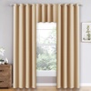image:imageNICETOWN Kitchen Tiers Curtains for Small Window Bathroom 52 W x 30 L  Peacock Teal Blackout Thermal Insulated Grommet Curtains for Basement Short RV Camper 2 PanelsBiscotti Beige