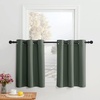 image:imageNICETOWN Kitchen Tiers Curtains for Small Window Bathroom 52 W x 30 L  Peacock Teal Blackout Thermal Insulated Grommet Curtains for Basement Short RV Camper 2 PanelsDark Mallard