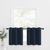 image:imageNICETOWN Kitchen Tiers Curtains for Small Window Bathroom 52 W x 30 L  Peacock Teal Blackout Thermal Insulated Grommet Curtains for Basement Short RV Camper 2 PanelsNavy