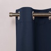 image:imageNICETOWN Kitchen Tiers Curtains for Small Window Bathroom 52 W x 30 L  Peacock Teal Blackout Thermal Insulated Grommet Curtains for Basement Short RV Camper 2 Panels1 Panel  Biscotti Beige
