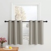 image:imageNICETOWN Kitchen Tiers Curtains for Small Window Bathroom 52 W x 30 L  Peacock Teal Blackout Thermal Insulated Grommet Curtains for Basement Short RV Camper 2 PanelsNatural