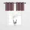 image:imageNICETOWN Kitchen Tiers Curtains for Small Window Bathroom 52 W x 30 L  Peacock Teal Blackout Thermal Insulated Grommet Curtains for Basement Short RV Camper 2 PanelsDry Rose