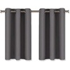 image:imageNICETOWN Kitchen Tiers Curtains for Small Window Bathroom 52 W x 30 L  Peacock Teal Blackout Thermal Insulated Grommet Curtains for Basement Short RV Camper 2 PanelsGrey