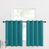 image:imageNICETOWN Kitchen Tiers Curtains for Small Window Bathroom 52 W x 30 L  Peacock Teal Blackout Thermal Insulated Grommet Curtains for Basement Short RV Camper 2 PanelsPeacock Teal