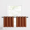 image:imageNICETOWN Kitchen Tiers Curtains for Small Window Bathroom 52 W x 30 L  Peacock Teal Blackout Thermal Insulated Grommet Curtains for Basement Short RV Camper 2 PanelsBurnt Orange
