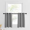 image:imageNICETOWN Kitchen Tiers Curtains for Small Window Bathroom 52 W x 30 L  Peacock Teal Blackout Thermal Insulated Grommet Curtains for Basement Short RV Camper 2 PanelsSilver Grey