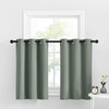 image:imageNICETOWN Kitchen Tiers Curtains for Small Window Bathroom 52 W x 30 L  Peacock Teal Blackout Thermal Insulated Grommet Curtains for Basement Short RV Camper 2 PanelsGreyish Green