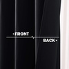 image:imageNICETOWN Kitchen Tiers Curtains for Small Window Bathroom 52 W x 30 L  Peacock Teal Blackout Thermal Insulated Grommet Curtains for Basement Short RV Camper 2 PanelsBlack
