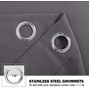 image:imageNICETOWN Kitchen Tiers Curtains for Small Window Bathroom 52 W x 30 L  Peacock Teal Blackout Thermal Insulated Grommet Curtains for Basement Short RV Camper 2 PanelsGrey