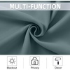 image:imageNICETOWN Kitchen Tiers Curtains for Small Window Bathroom 52 W x 30 L  Peacock Teal Blackout Thermal Insulated Grommet Curtains for Basement Short RV Camper 2 PanelsGreyish Blue