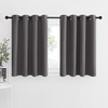 image:imageNICETOWN Kitchen Tiers Curtains for Small Window Bathroom 52 W x 30 L  Peacock Teal Blackout Thermal Insulated Grommet Curtains for Basement Short RV Camper 2 PanelsGrey