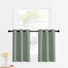 image:imageNICETOWN Kitchen Tiers Curtains for Small Window Bathroom 52 W x 30 L  Peacock Teal Blackout Thermal Insulated Grommet Curtains for Basement Short RV Camper 2 PanelsGreyish Green