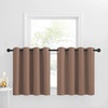 image:imageNICETOWN Kitchen Tiers Curtains for Small Window Bathroom 52 W x 30 L  Peacock Teal Blackout Thermal Insulated Grommet Curtains for Basement Short RV Camper 2 PanelsCappuccino