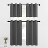 image:imageNICETOWN Kitchen Tiers Curtains for Small Window Bathroom 52 W x 30 L  Peacock Teal Blackout Thermal Insulated Grommet Curtains for Basement Short RV Camper 2 PanelsGrey
