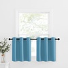 image:imageNICETOWN Kitchen Tiers Curtains for Small Window Bathroom 52 W x 30 L  Peacock Teal Blackout Thermal Insulated Grommet Curtains for Basement Short RV Camper 2 PanelsTeal Blue