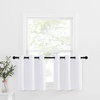 image:imageNICETOWN Kitchen Tiers Curtains for Small Window Bathroom 52 W x 30 L  Peacock Teal Blackout Thermal Insulated Grommet Curtains for Basement Short RV Camper 2 PanelsPure White