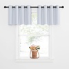 image:imageNICETOWN Kitchen Tiers Curtains for Small Window Bathroom 52 W x 30 L  Peacock Teal Blackout Thermal Insulated Grommet Curtains for Basement Short RV Camper 2 PanelsGreyish White