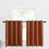 image:imageNICETOWN Kitchen Tiers Curtains for Small Window Bathroom 52 W x 30 L  Peacock Teal Blackout Thermal Insulated Grommet Curtains for Basement Short RV Camper 2 PanelsBurnt Orange