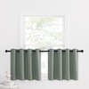 image:imageNICETOWN Kitchen Tiers Curtains for Small Window Bathroom 52 W x 30 L  Peacock Teal Blackout Thermal Insulated Grommet Curtains for Basement Short RV Camper 2 PanelsGreyish Green