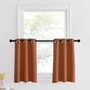 image:imageNICETOWN Kitchen Tiers Curtains for Small Window Bathroom 52 W x 30 L  Peacock Teal Blackout Thermal Insulated Grommet Curtains for Basement Short RV Camper 2 PanelsBurnt Orange