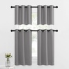 image:imageNICETOWN Kitchen Tiers Curtains for Small Window Bathroom 52 W x 30 L  Peacock Teal Blackout Thermal Insulated Grommet Curtains for Basement Short RV Camper 2 PanelsSliver Grey