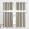 image:imageNICETOWN Kitchen Tiers Curtains for Small Window Bathroom 52 W x 30 L  Peacock Teal Blackout Thermal Insulated Grommet Curtains for Basement Short RV Camper 2 PanelsNatural