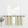 image:imageNICETOWN Kitchen Tiers Curtains for Small Window Bathroom 52 W x 30 L  Peacock Teal Blackout Thermal Insulated Grommet Curtains for Basement Short RV Camper 2 PanelsLight Beige