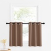 image:imageNICETOWN Kitchen Tiers Curtains for Small Window Bathroom 52 W x 30 L  Peacock Teal Blackout Thermal Insulated Grommet Curtains for Basement Short RV Camper 2 PanelsCappuccino