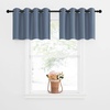 image:imageNICETOWN Kitchen Tiers Curtains for Small Window Bathroom 52 W x 30 L  Peacock Teal Blackout Thermal Insulated Grommet Curtains for Basement Short RV Camper 2 PanelsStone Blue