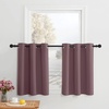 image:imageNICETOWN Kitchen Tiers Curtains for Small Window Bathroom 52 W x 30 L  Peacock Teal Blackout Thermal Insulated Grommet Curtains for Basement Short RV Camper 2 PanelsDry Rose