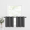 image:imageNICETOWN Kitchen Tiers Curtains for Small Window Bathroom 52 W x 30 L  Peacock Teal Blackout Thermal Insulated Grommet Curtains for Basement Short RV Camper 2 PanelsGrey