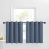 image:imageNICETOWN Kitchen Tiers Curtains for Small Window Bathroom 52 W x 30 L  Peacock Teal Blackout Thermal Insulated Grommet Curtains for Basement Short RV Camper 2 PanelsStone Blue