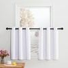 image:imageNICETOWN Kitchen Tiers Curtains for Small Window Bathroom 52 W x 30 L  Peacock Teal Blackout Thermal Insulated Grommet Curtains for Basement Short RV Camper 2 PanelsPure White