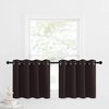 image:imageNICETOWN Kitchen Tiers Curtains for Small Window Bathroom 52 W x 30 L  Peacock Teal Blackout Thermal Insulated Grommet Curtains for Basement Short RV Camper 2 PanelsToffee Brown