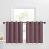 image:imageNICETOWN Kitchen Tiers Curtains for Small Window Bathroom 52 W x 30 L  Peacock Teal Blackout Thermal Insulated Grommet Curtains for Basement Short RV Camper 2 PanelsDry Rose